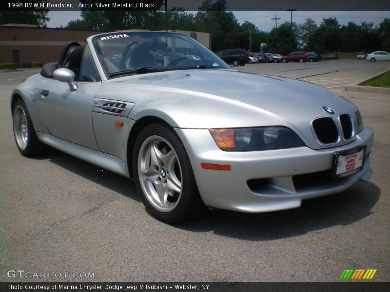 Arctic Silver Metallic / Black 1998 BMW M Roadster