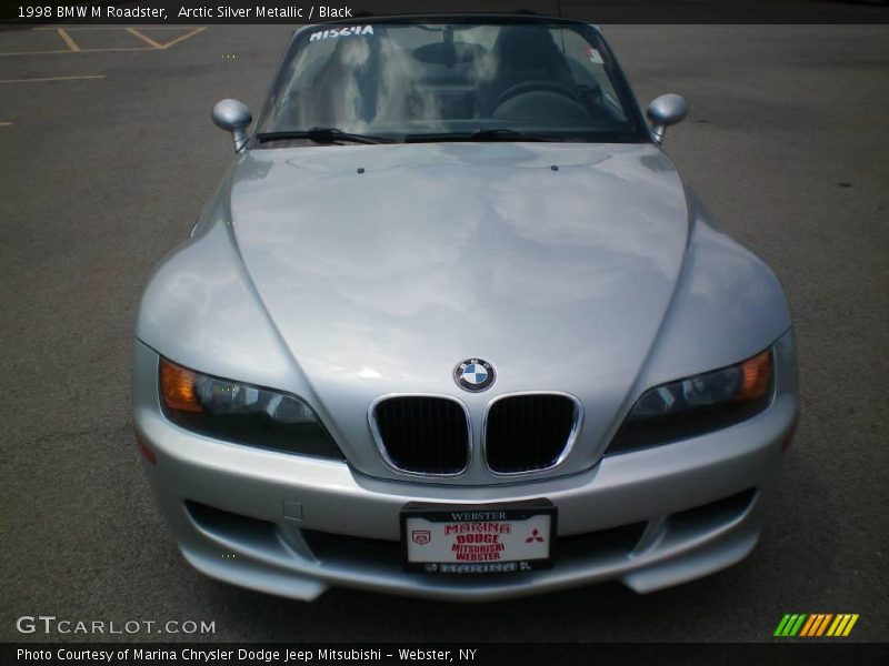 Arctic Silver Metallic / Black 1998 BMW M Roadster