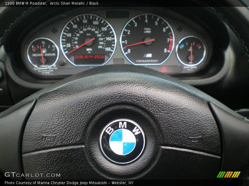 Arctic Silver Metallic / Black 1998 BMW M Roadster