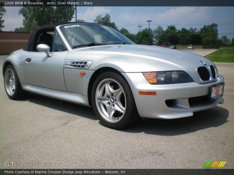 Arctic Silver Metallic / Black 1998 BMW M Roadster