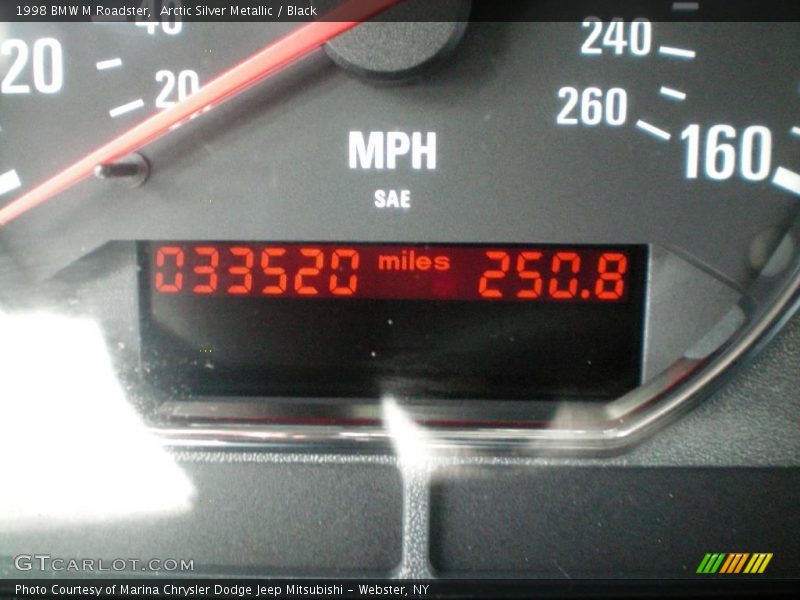 Arctic Silver Metallic / Black 1998 BMW M Roadster