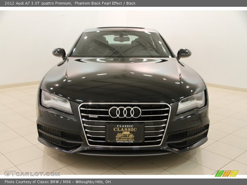 Phantom Black Pearl Effect / Black 2012 Audi A7 3.0T quattro Premium