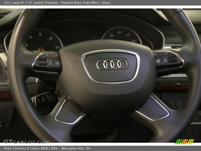 Phantom Black Pearl Effect / Black 2012 Audi A7 3.0T quattro Premium