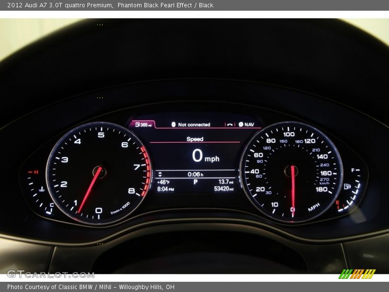Phantom Black Pearl Effect / Black 2012 Audi A7 3.0T quattro Premium