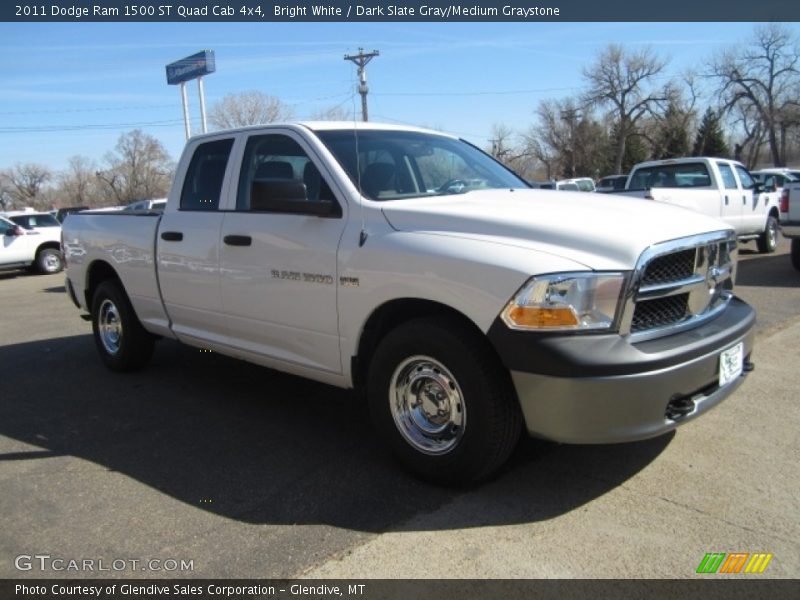 Bright White / Dark Slate Gray/Medium Graystone 2011 Dodge Ram 1500 ST Quad Cab 4x4