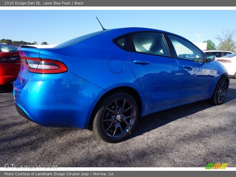 Laser Blue Pearl / Black 2016 Dodge Dart SE