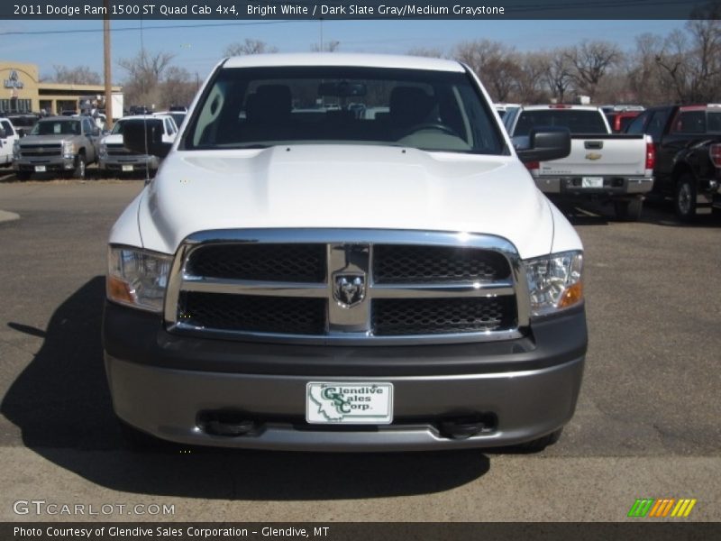 Bright White / Dark Slate Gray/Medium Graystone 2011 Dodge Ram 1500 ST Quad Cab 4x4