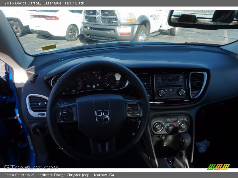 Laser Blue Pearl / Black 2016 Dodge Dart SE