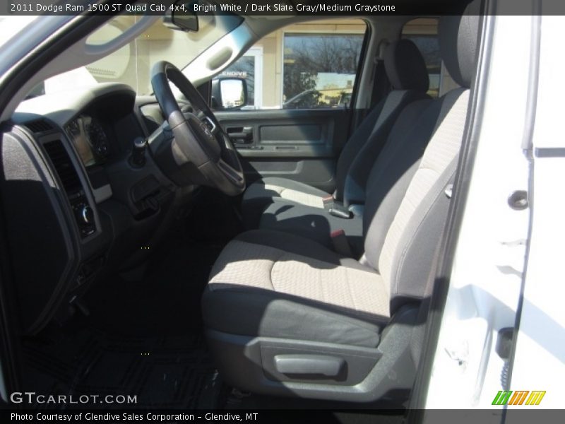 Bright White / Dark Slate Gray/Medium Graystone 2011 Dodge Ram 1500 ST Quad Cab 4x4