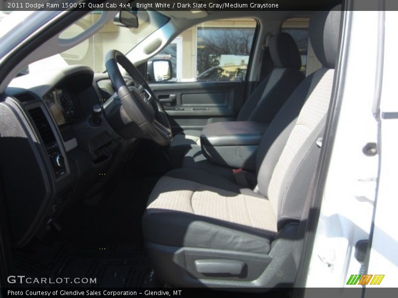 Bright White / Dark Slate Gray/Medium Graystone 2011 Dodge Ram 1500 ST Quad Cab 4x4
