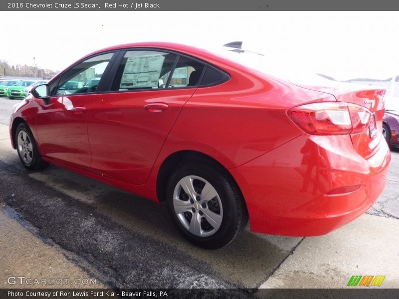 Red Hot / Jet Black 2016 Chevrolet Cruze LS Sedan