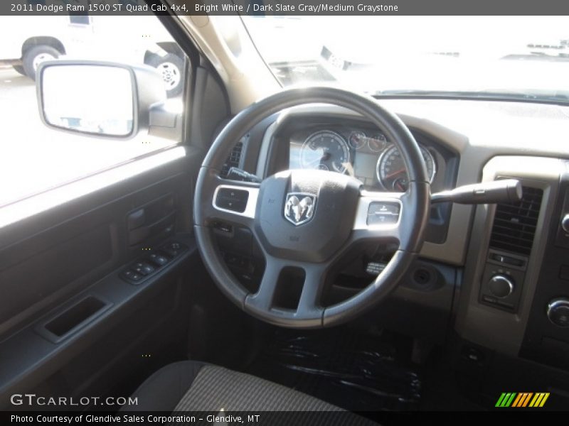 Bright White / Dark Slate Gray/Medium Graystone 2011 Dodge Ram 1500 ST Quad Cab 4x4