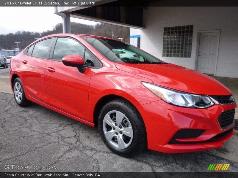 Red Hot / Jet Black 2016 Chevrolet Cruze LS Sedan