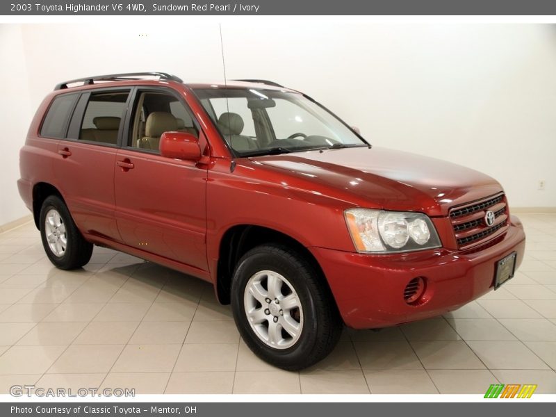 Sundown Red Pearl / Ivory 2003 Toyota Highlander V6 4WD