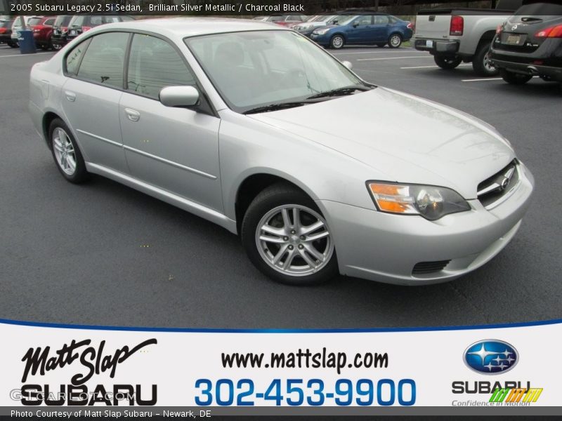 Brilliant Silver Metallic / Charcoal Black 2005 Subaru Legacy 2.5i Sedan