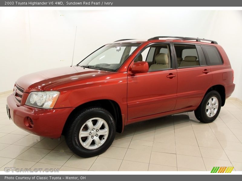 Sundown Red Pearl / Ivory 2003 Toyota Highlander V6 4WD