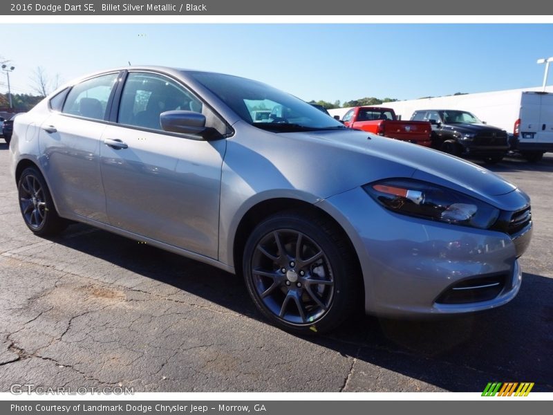 Billet Silver Metallic / Black 2016 Dodge Dart SE