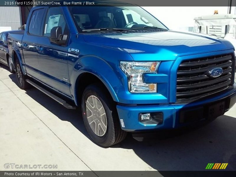 Blue Flame / Black 2016 Ford F150 XLT SuperCrew
