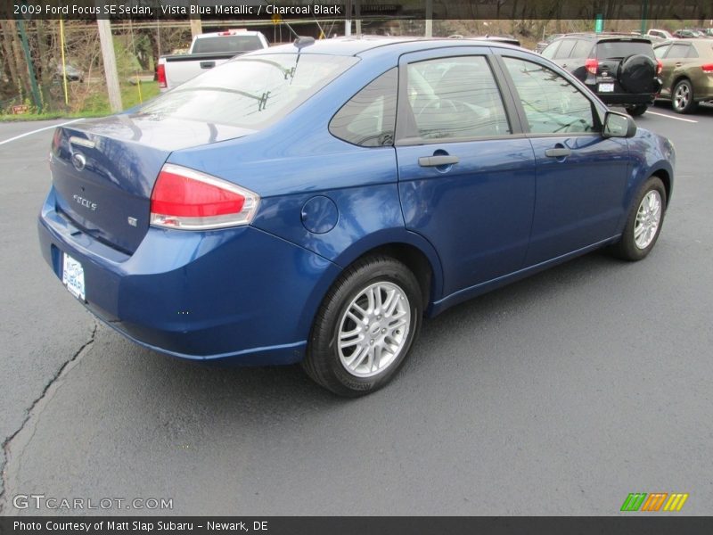 Vista Blue Metallic / Charcoal Black 2009 Ford Focus SE Sedan