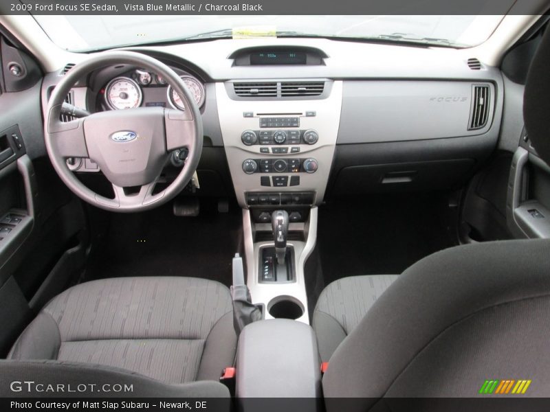 Vista Blue Metallic / Charcoal Black 2009 Ford Focus SE Sedan