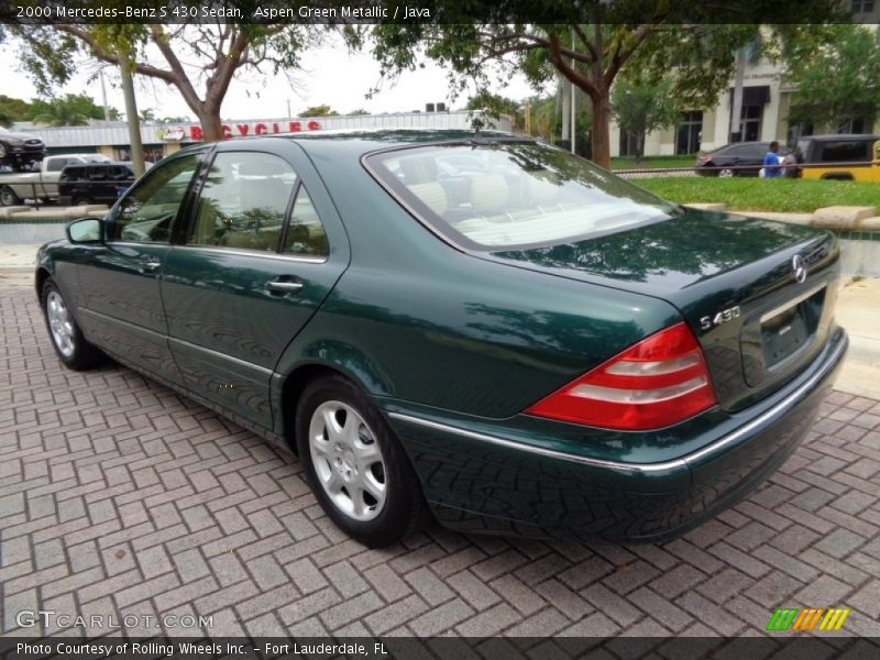 Aspen Green Metallic / Java 2000 Mercedes-Benz S 430 Sedan
