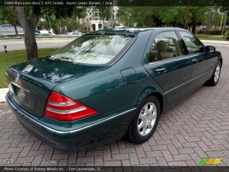 Aspen Green Metallic / Java 2000 Mercedes-Benz S 430 Sedan
