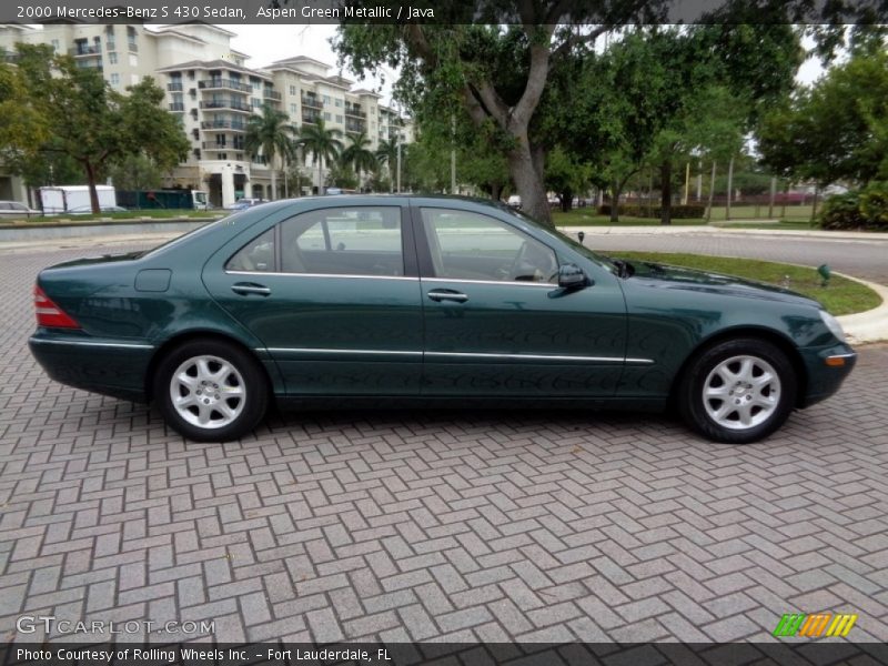 Aspen Green Metallic / Java 2000 Mercedes-Benz S 430 Sedan