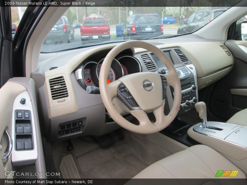 Super Black / Beige 2009 Nissan Murano LE AWD