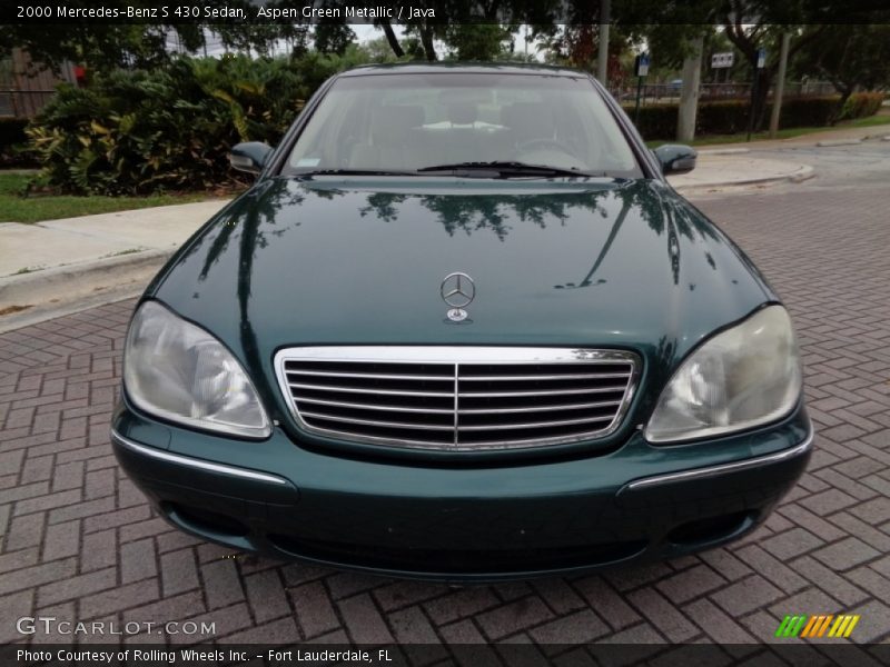 Aspen Green Metallic / Java 2000 Mercedes-Benz S 430 Sedan