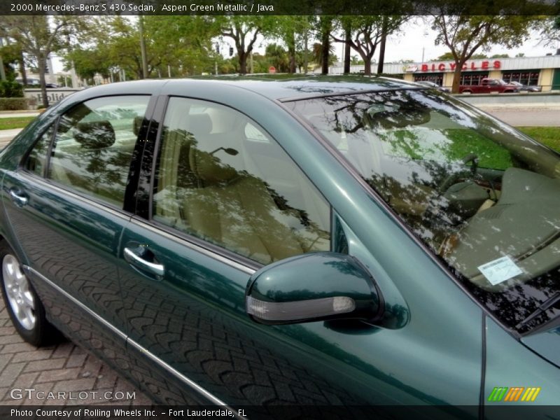 Aspen Green Metallic / Java 2000 Mercedes-Benz S 430 Sedan
