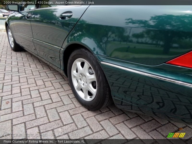 Aspen Green Metallic / Java 2000 Mercedes-Benz S 430 Sedan