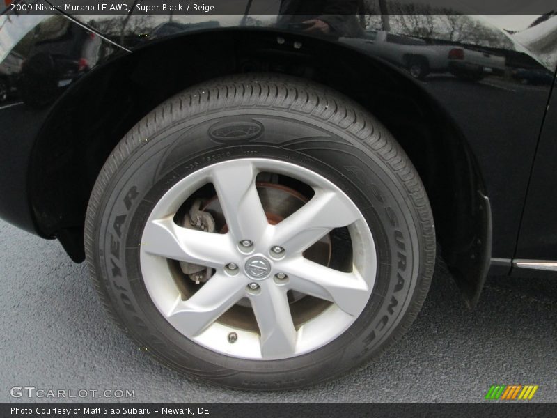 Super Black / Beige 2009 Nissan Murano LE AWD