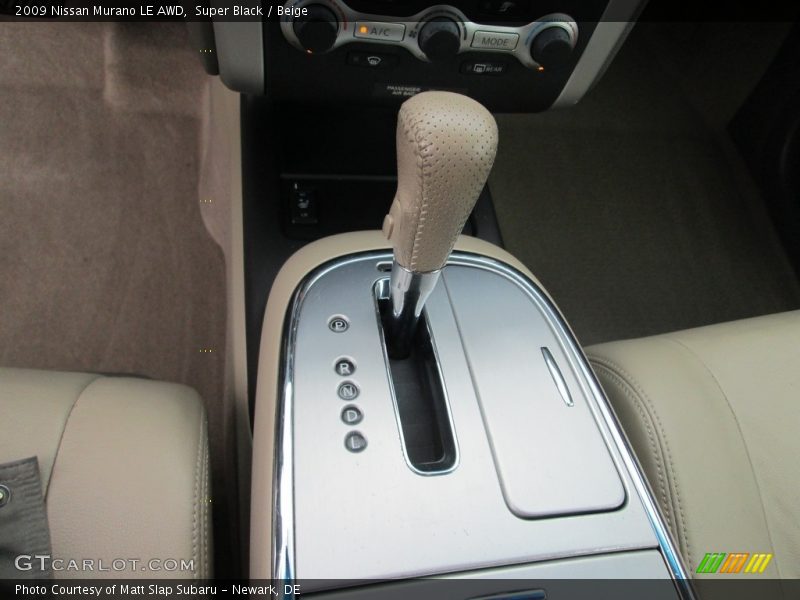 Super Black / Beige 2009 Nissan Murano LE AWD