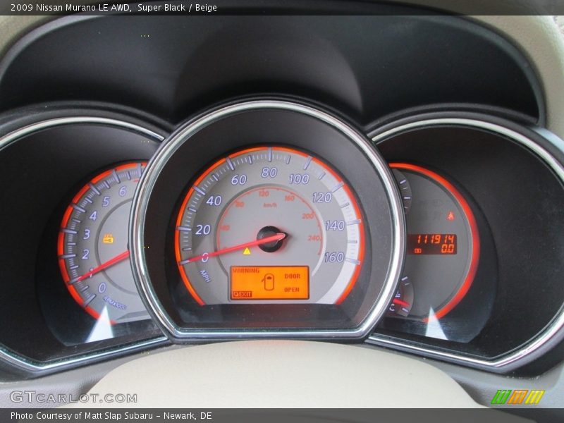 Super Black / Beige 2009 Nissan Murano LE AWD