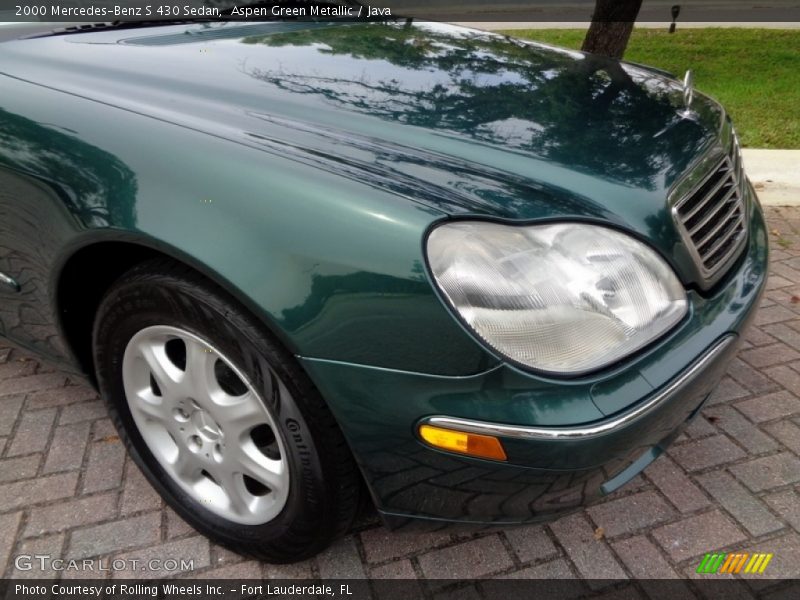 Aspen Green Metallic / Java 2000 Mercedes-Benz S 430 Sedan