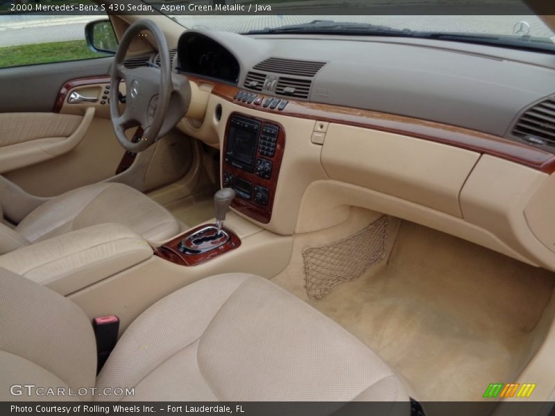 Aspen Green Metallic / Java 2000 Mercedes-Benz S 430 Sedan