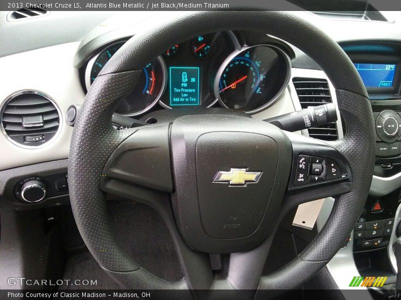 Atlantis Blue Metallic / Jet Black/Medium Titanium 2013 Chevrolet Cruze LS