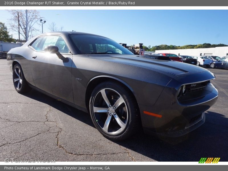 Granite Crystal Metallic / Black/Ruby Red 2016 Dodge Challenger R/T Shaker