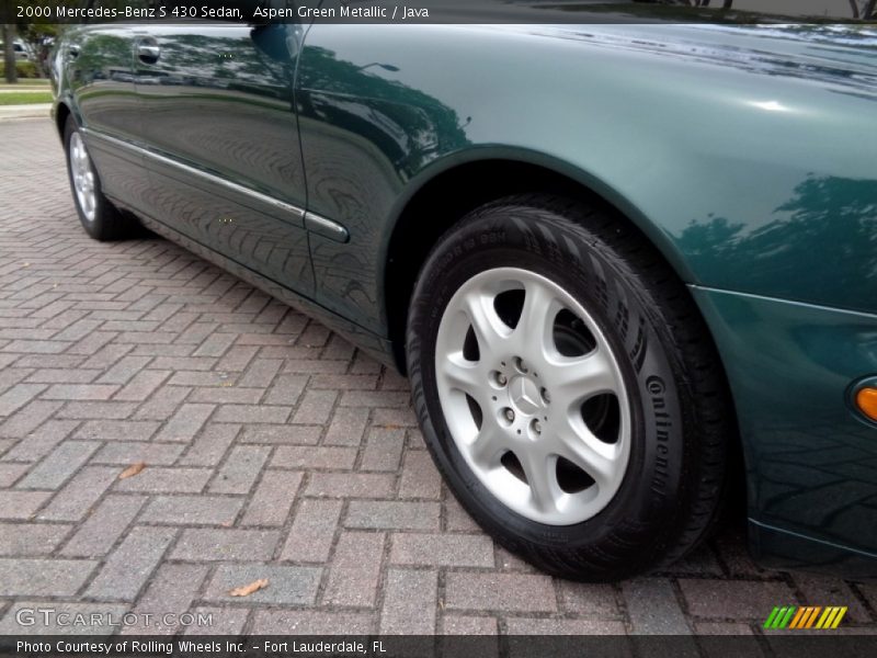 Aspen Green Metallic / Java 2000 Mercedes-Benz S 430 Sedan