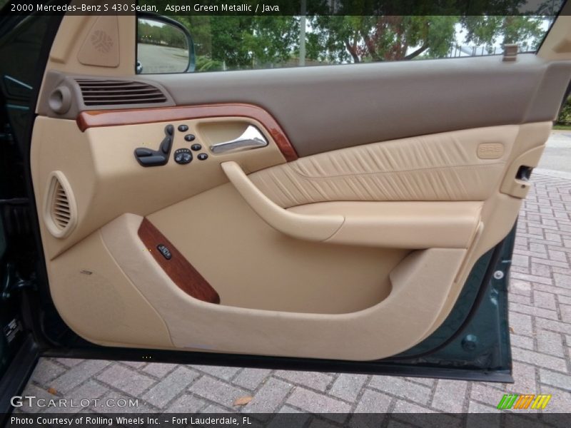 Aspen Green Metallic / Java 2000 Mercedes-Benz S 430 Sedan