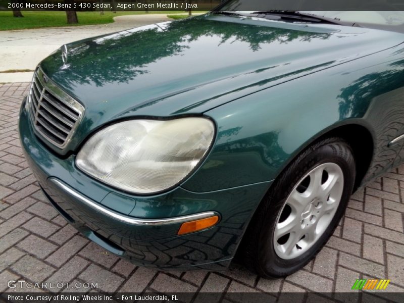 Aspen Green Metallic / Java 2000 Mercedes-Benz S 430 Sedan