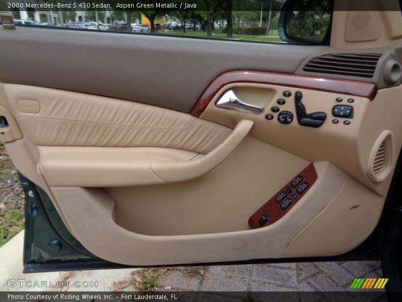 Aspen Green Metallic / Java 2000 Mercedes-Benz S 430 Sedan