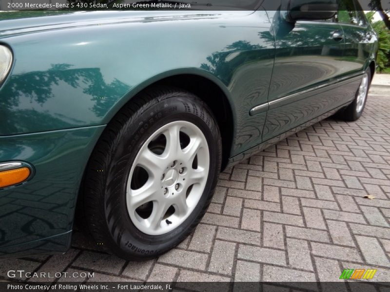 Aspen Green Metallic / Java 2000 Mercedes-Benz S 430 Sedan