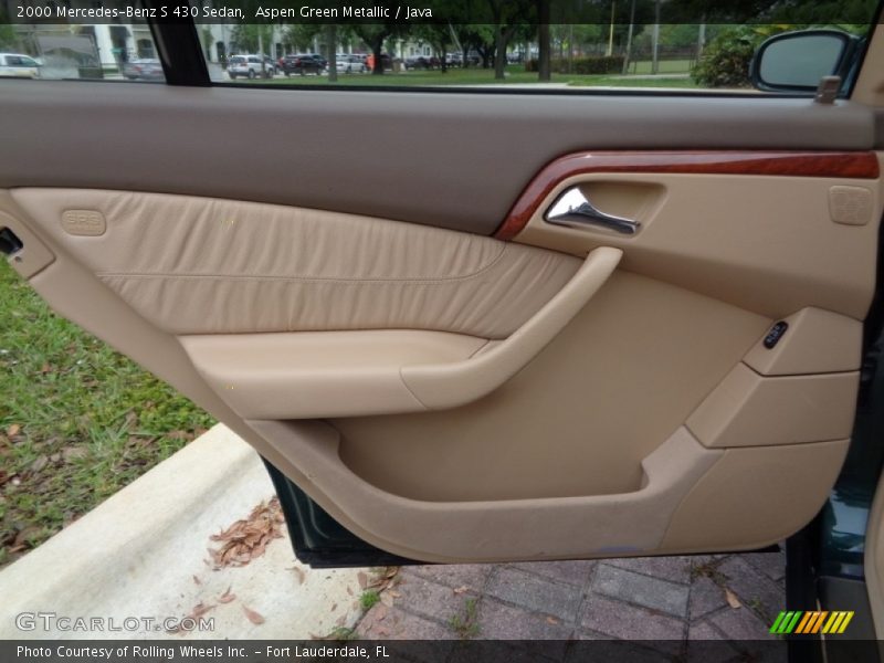 Aspen Green Metallic / Java 2000 Mercedes-Benz S 430 Sedan