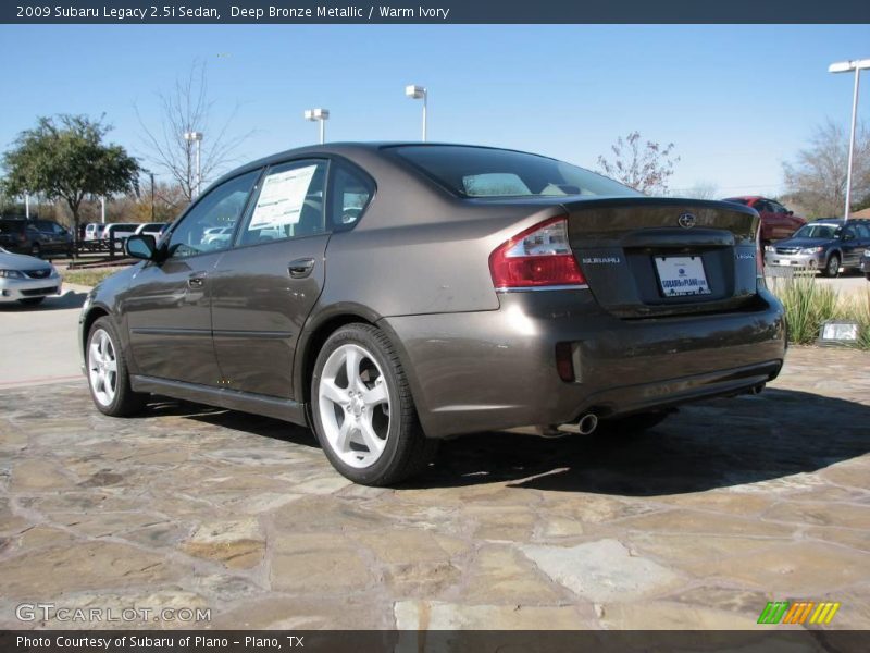 Deep Bronze Metallic / Warm Ivory 2009 Subaru Legacy 2.5i Sedan