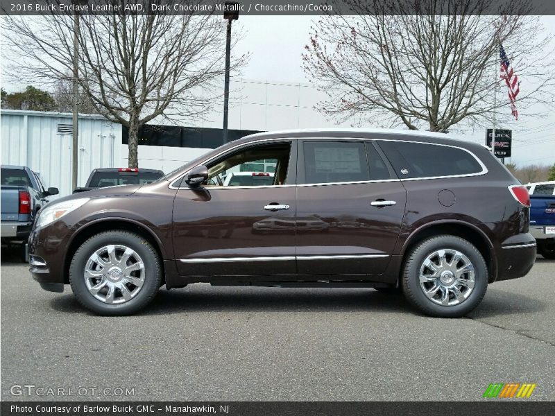 Dark Chocolate Metallic / Choccachino/Cocoa 2016 Buick Enclave Leather AWD