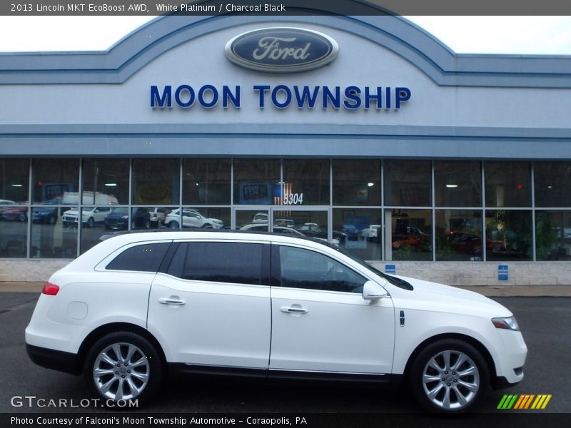 White Platinum / Charcoal Black 2013 Lincoln MKT EcoBoost AWD