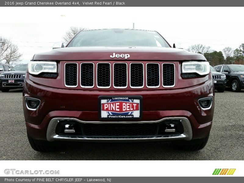 Velvet Red Pearl / Black 2016 Jeep Grand Cherokee Overland 4x4