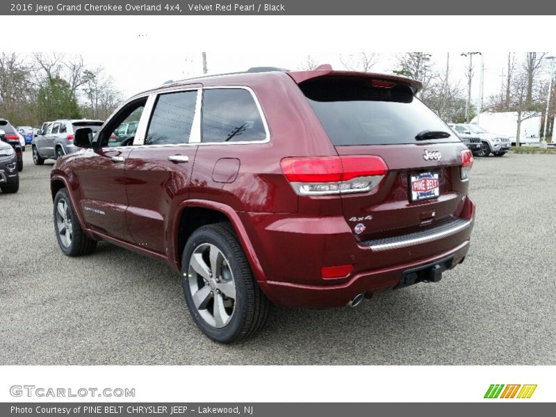 Velvet Red Pearl / Black 2016 Jeep Grand Cherokee Overland 4x4