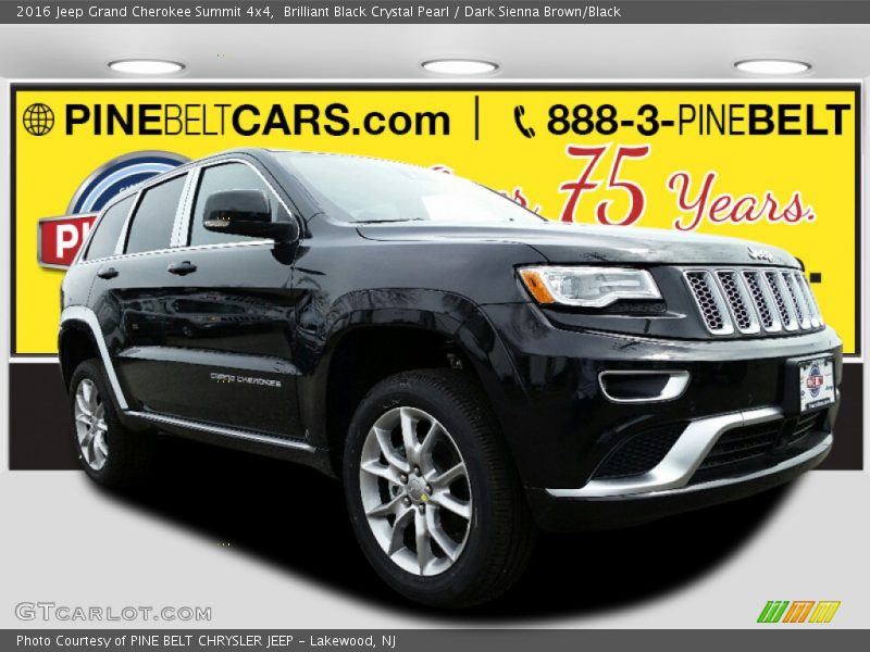 Brilliant Black Crystal Pearl / Dark Sienna Brown/Black 2016 Jeep Grand Cherokee Summit 4x4